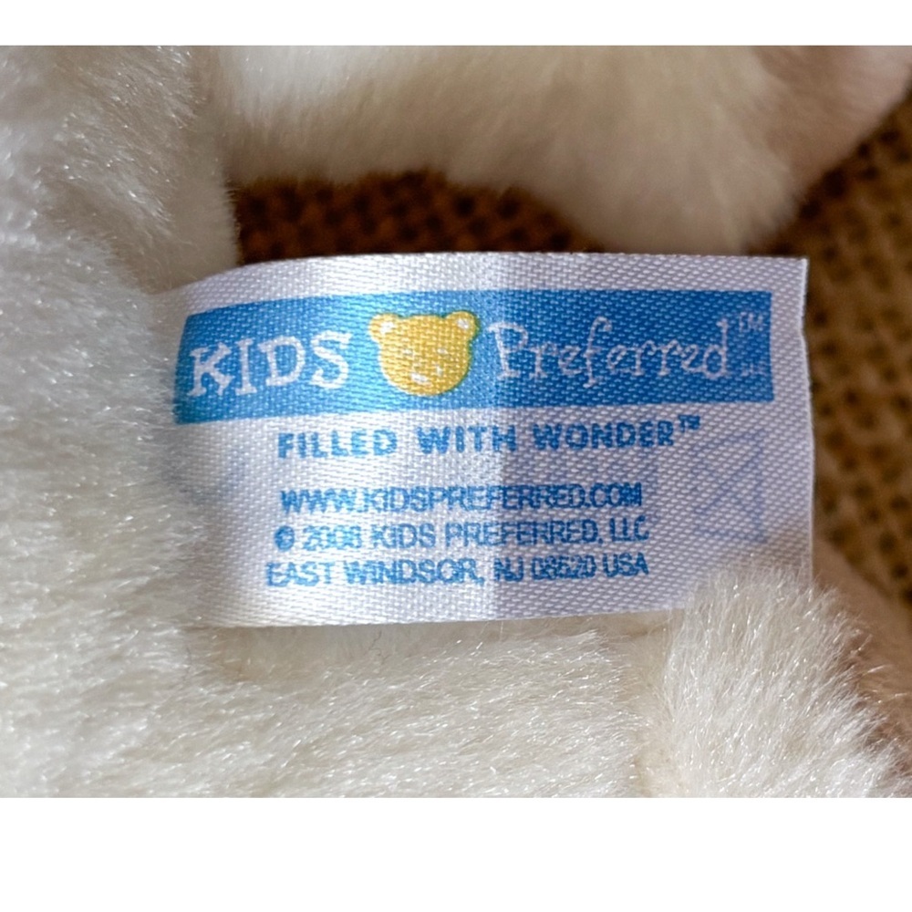 New Kids Preferred Cream Bear Lovey Plush Stuffed Animal Baby Toy Cottage Core - Picture 3 of 3